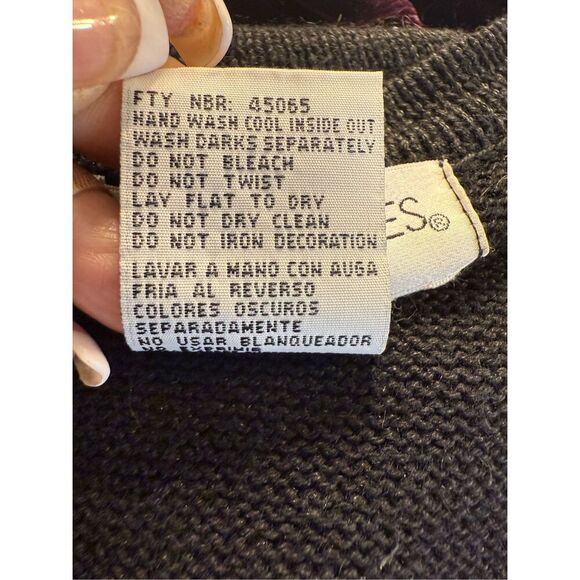 Victoria Jones Woman Holiday Christmas Cardigan Plus Sz. 2X Embroidered - Picture 9 of 9